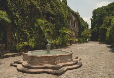 Jardín al aire libre en Hacienda San Gabriel de las Palmas