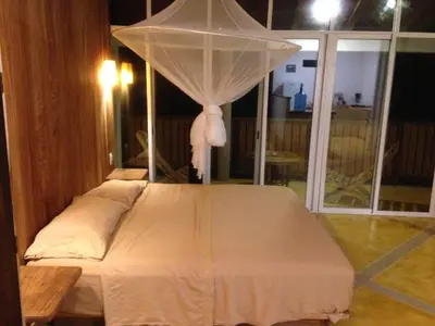 Cama o camas de una habitación en Villa Luna de Miel
