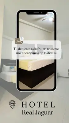 Cama o camas de una habitación en Hotel Real Jaguar