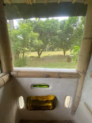 Jardín al aire libre en Casa Bambú Veracruz