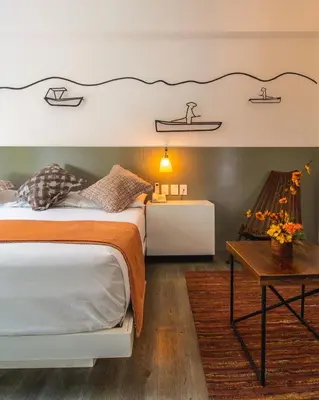 Cama o camas de una habitación en Rinconada Hotel Boutique