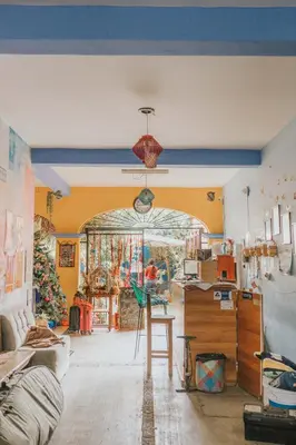 Zona de estar de Azul Cielo Hostel