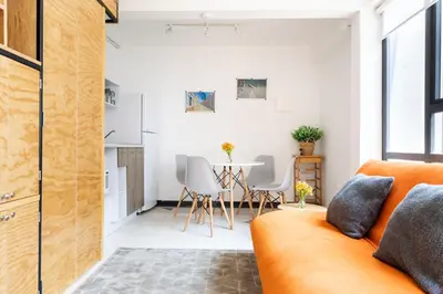 Zona de estar de Loft Exclusivo en el Corazón de Coyoacán