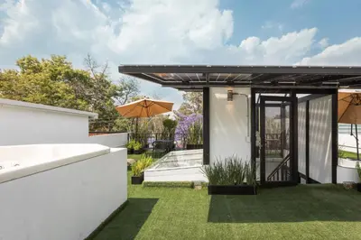 Jardín al aire libre en Loft Exclusivo en el Corazón de Coyoacán