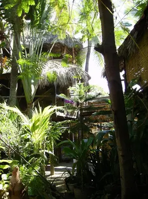 Jardín al aire libre en Castillo Oasis