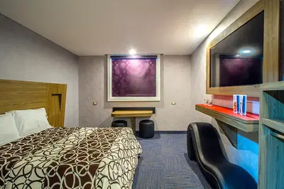 Cama o camas de una habitación en HOTEL ZARAGOZA INN BOUTIQUE