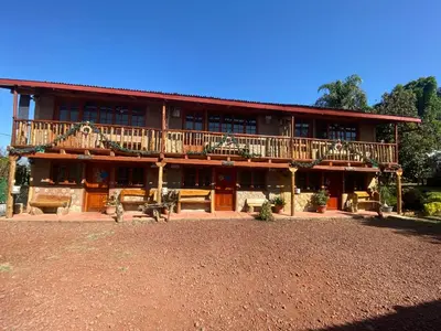 Un balcón o terraza de Cabañas Quinta San Agustin