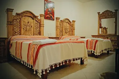 Cama o camas de una habitación en HOTEL SAN JUDAS
