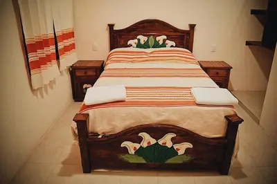 Cama o camas de una habitación en HOTEL SAN JUDAS