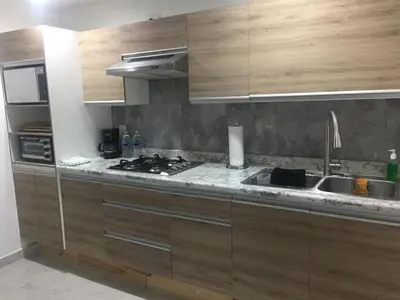 Una cocina o zona de cocina en Blue Dreams Apartament Del Valle