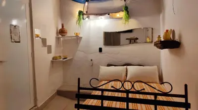 Cama o camas de una habitación en Casa del Jaibo