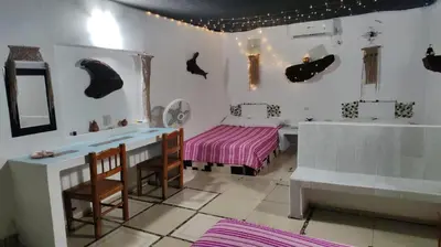 Cama o camas de una habitación en Casa del Jaibo