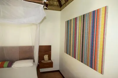 Cama o camas de una habitación en Cabañas Amaia