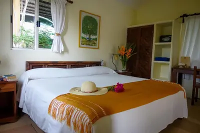 Cama o camas de una habitación en Hotel Casa Pan de Miel (Only Adults)