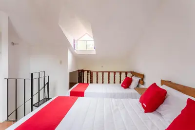 Cama o camas de una habitación en Hotel Paraje Casa Blanca