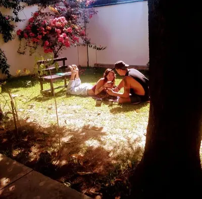 Jardín al aire libre en Los Nardos Hostel -pet friendly-