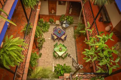 Jardín al aire libre en Hotel Cazomalli Oaxaca