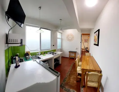 Una televisión o centro de entretenimiento en Casa Puerto Bonito, Aparthotel & Coworking