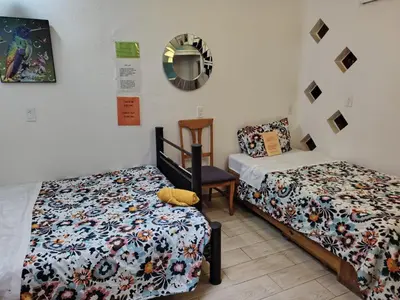 Cama o camas de una habitación en Hostal México Airport CDMX