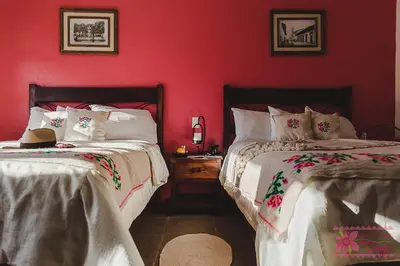 Cama o camas de una habitación en Hotel San Jorge