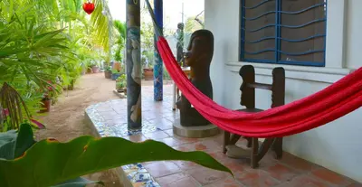 Jardín al aire libre en Hotel Villa Mozart y Macondo