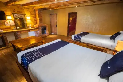 Cama o camas de una habitación en Hotel Pozo Viejo