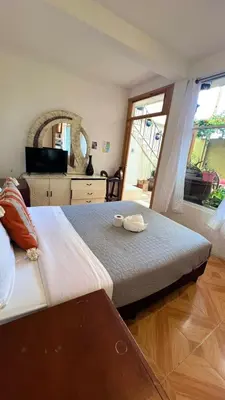 Cama o camas de una habitación en Hostal Mago