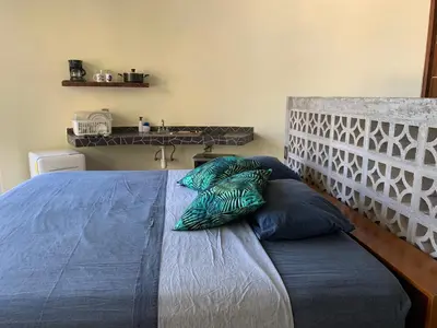 Cama o camas de una habitación en Playa Bruja Zicatela