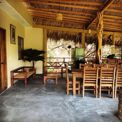 Zona de estar de Casa Yeé Lo Beé San Agustinillo