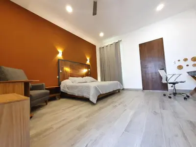 Cama o camas de una habitación en Hotel Camino del Bosque Atlixco