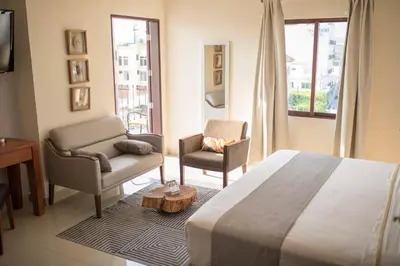 Cama o camas de una habitación en Gran Plaza Hotel Centro Histórico