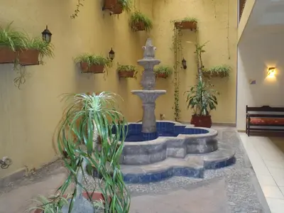Jardín al aire libre en Hotel Casa Real Tehuacan