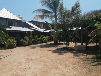 Jardín al aire libre en Cabañas jaysur