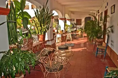 Un restaurante o sitio para comer en Hotel Posada Santa Anita