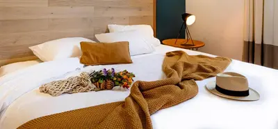 Cama o camas de una habitación en Casa Tuna