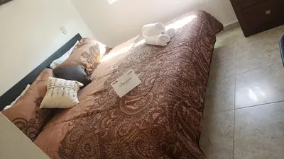 Cama o camas de una habitación en DEPA 100 POR CIENTO FAMILIAR ACAPULCO CERCA DEL MAR CON ROFF GARDEN y JACUZZI