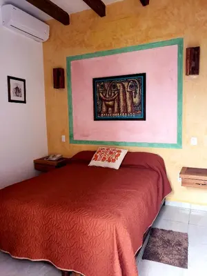 Cama o camas de una habitación en Los Arrayanes