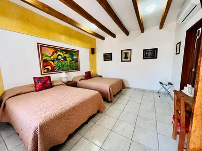 Cama o camas de una habitación en Los Arrayanes