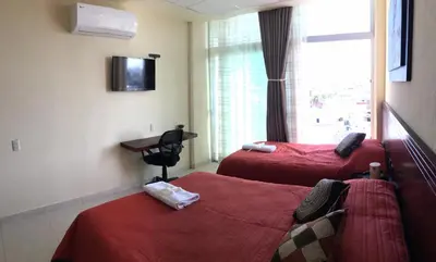 Cama o camas de una habitación en Harbour Inn - Veracruz