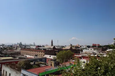 Vista general de Puebla o vista desde el apartamento