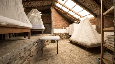 Cama o camas de una habitación en Casa de las Olas