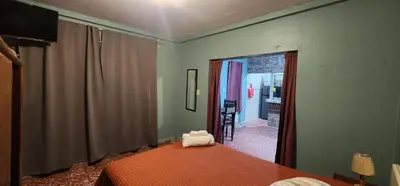 Cama o camas de una habitación en Departamentos muy cercanos al aeropuerto T2 wifi free