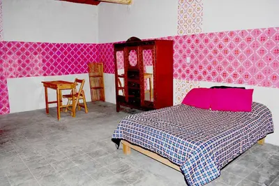 Cama o camas de una habitación en Ojo de Luna Teotitlan