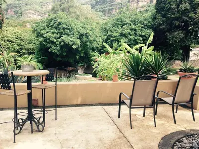 Jardín al aire libre en Hotel Boutique Casa de Campo Malinalco