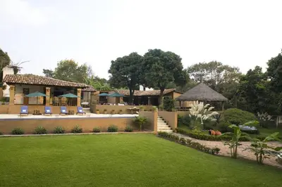 Jardín al aire libre en Hotel Boutique Casa de Campo Malinalco