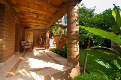 Jardín al aire libre en Hotel Casa Pomarrosa