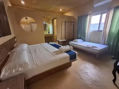 Cama o camas de una habitación en Hotel Pochote Mazunte
