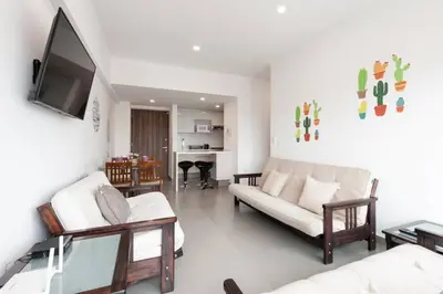 Una televisión o centro de entretenimiento en San Ángel - UNAM apartment 2parking 3BR 2BA