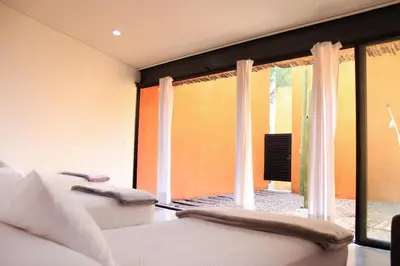 Cama o camas de una habitación en Hotel Cosijo - San Jeronimo Tlacochahuaya