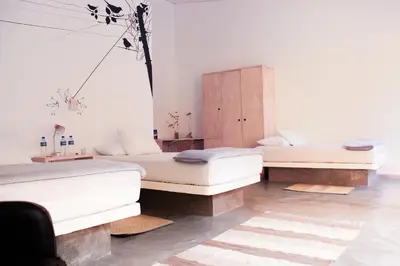 Cama o camas de una habitación en Hotel Cosijo - San Jeronimo Tlacochahuaya
